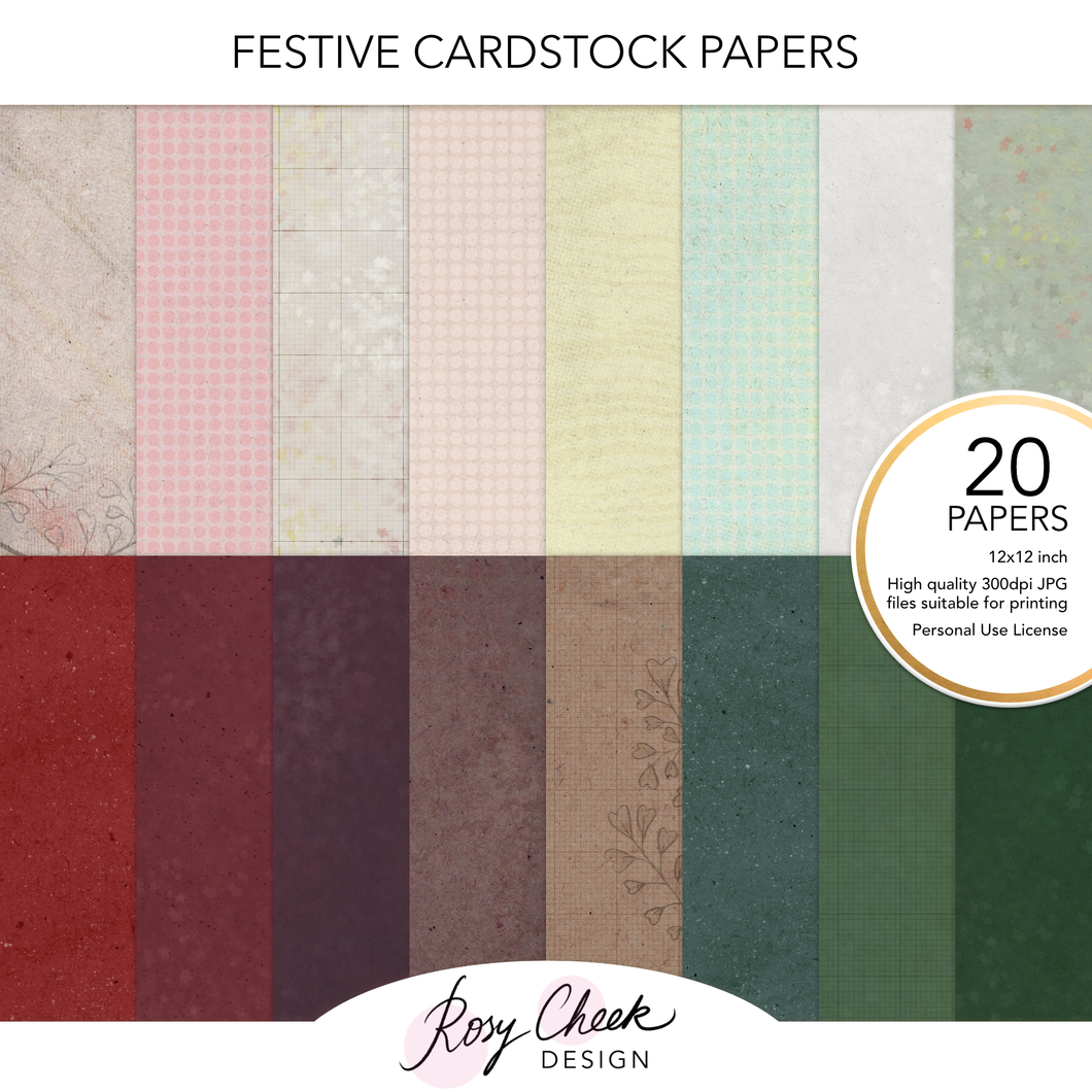 Festive Cardstock Papers