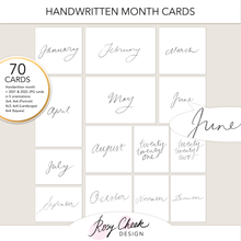 Load image into Gallery viewer, Handwritten Month Cards
