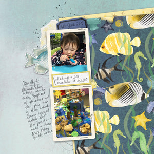 Secret Bay Collection by Rosy Cheek Design. Digital Scrapbooking Layout.